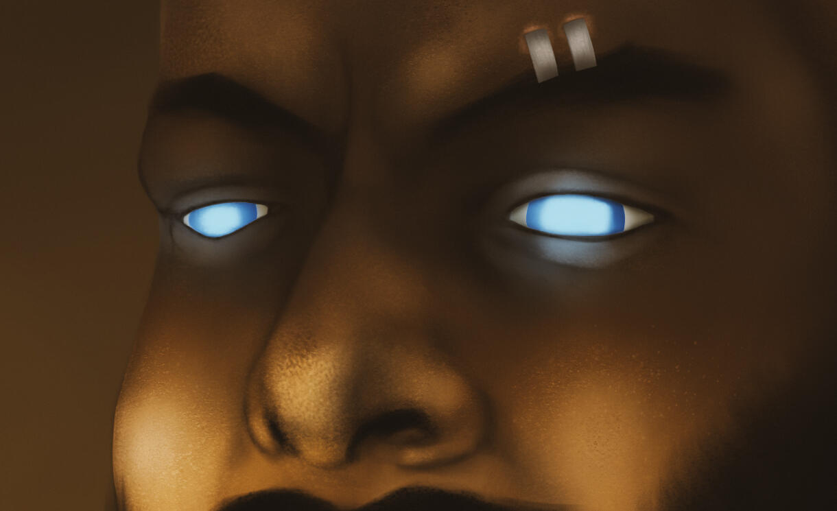 Detail from a portrait of C.P. SERRET by Kacharava Igor